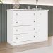 Comoda 1 Porta 4 Gavetas 126 cm Americana Branco Henn