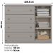 Comoda 1 Porta 4 Gavetas 126 cm Americana Cinza Henn