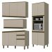 Cozinha Completa 4 Peças Connect  Duna/Cristal com Torre Quente 1 Forno - Móveis Henn