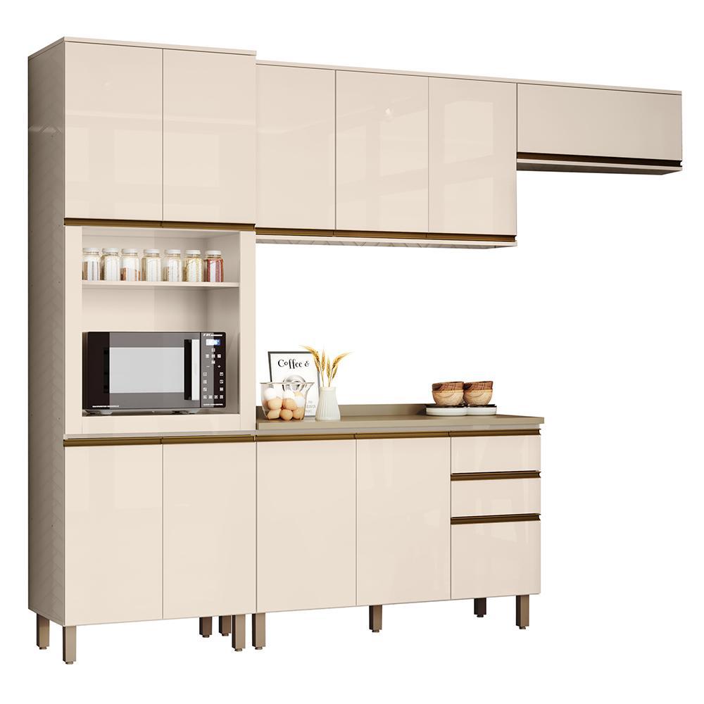 Cozinha Completa 4 Peças Connect com Torre Quente 1 Forno - Móveis Henn  Off White
