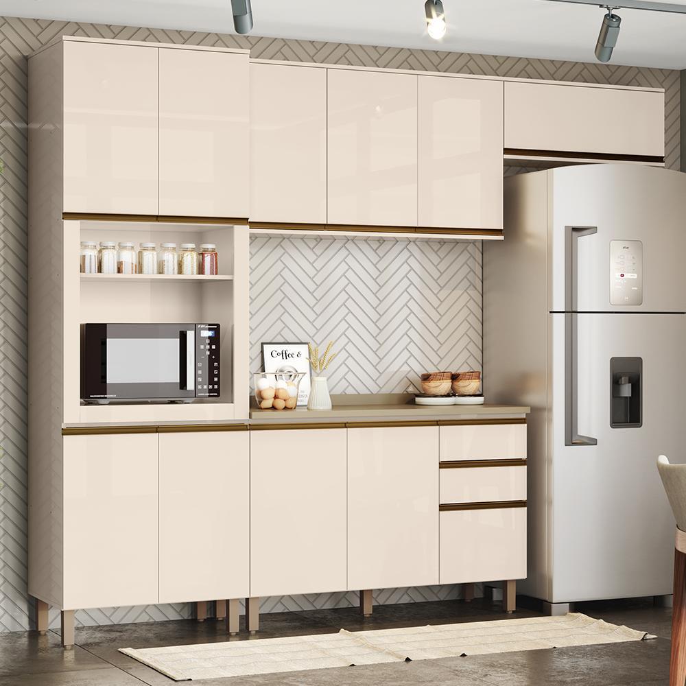 Cozinha Completa 4 Peças Connect com Torre Quente 1 Forno - Móveis Henn  Off White