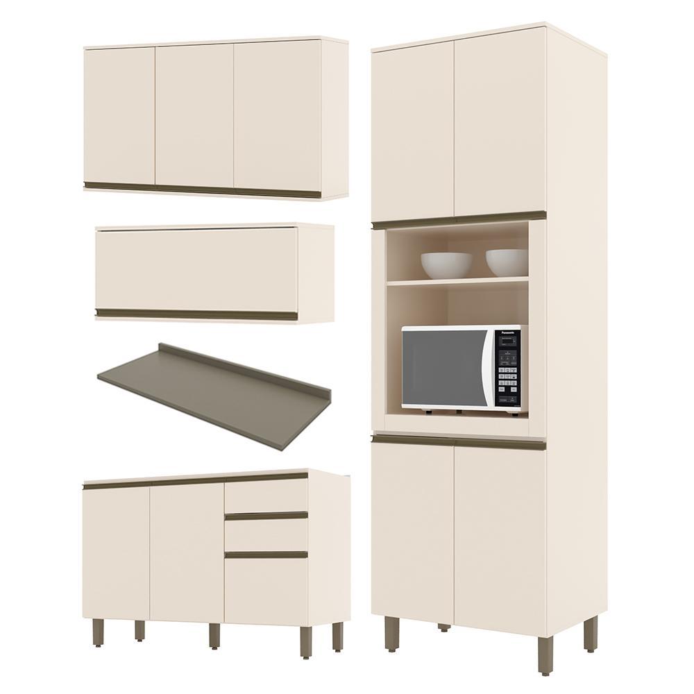 Cozinha Completa 4 Peças Connect com Torre Quente 1 Forno - Móveis Henn  Off White