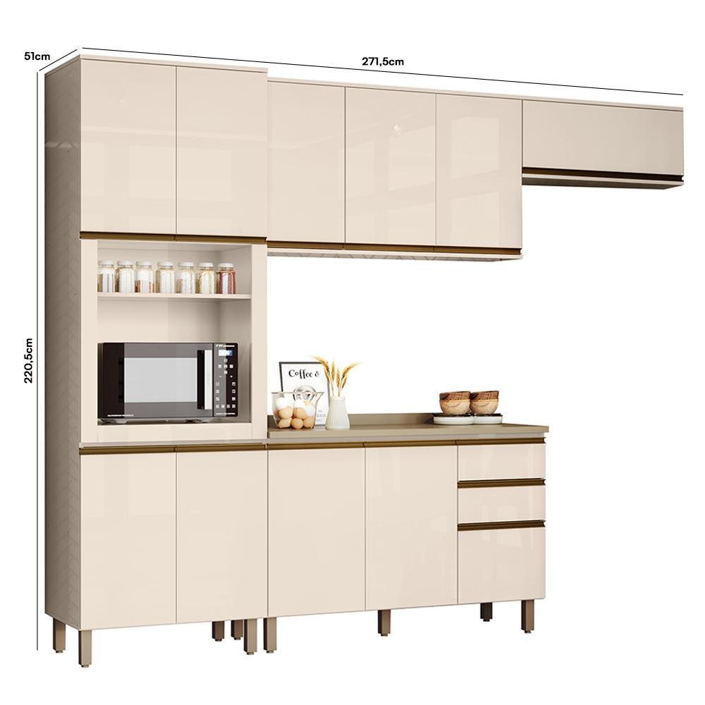 Cozinha Completa 4 Peças Connect com Torre Quente 1 Forno - Móveis Henn  Off White