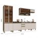 Cozinha Completa 6 Peças Connect Duna/Cristal com Cristaleira - Móveis Henn