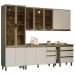 Cozinha Completa 7 Peças Connect Duna/Cristal com Cristaleira - Móveis Henn