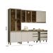 Cozinha Completa 7 Peças Connect Duna/Cristal com Cristaleira - Móveis Henn