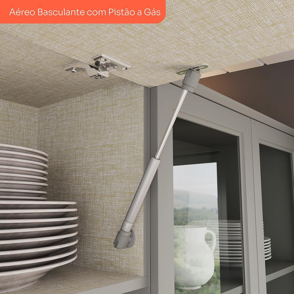 Cozinha Completa Americana 3 Peças Cinza - Móveis Henn