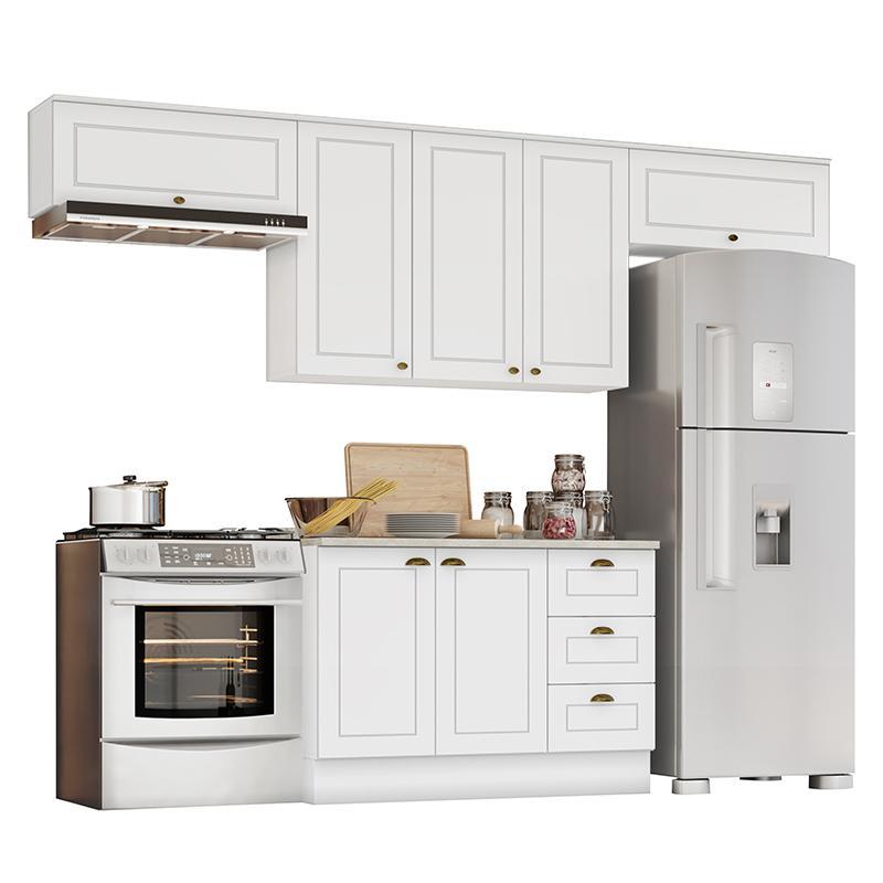 Cozinha Completa Americana 4 Peças Branco - Móveis Henn