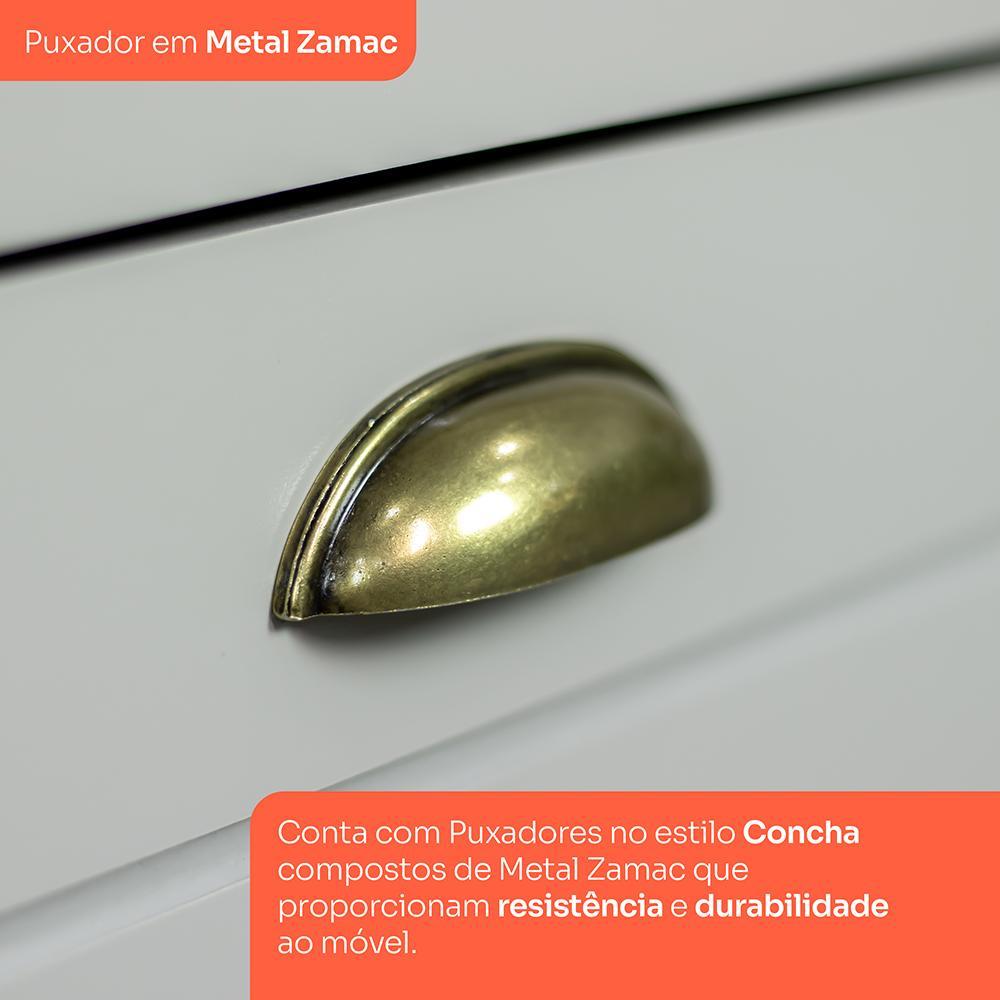 Cozinha Completa Americana 4 Peças Cinza/Nature com Tampo - Móveis Henn