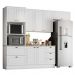 Cozinha Completa Americana 4 Peças com Balcão 120cm Branco - Móveis Henn