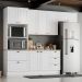 Cozinha Completa Americana 4 Peças com Balcão 120cm Branco - Móveis Henn