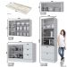 Cozinha Completa Americana 4 Peças com Balcão 120cm Branco - Móveis Henn