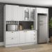Cozinha Completa Americana 4 Peças com Lateral Branco - Móveis Henn