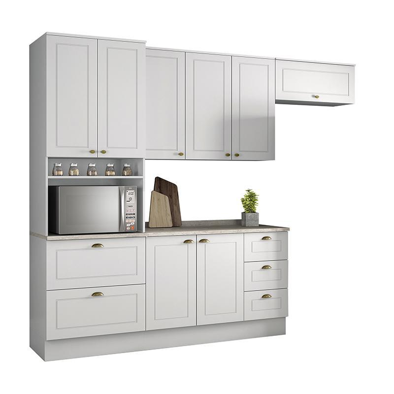 Cozinha Completa Americana 4 Peças com Torre Quente 1 Forno Branco - Móveis Henn