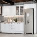 Cozinha Completa Americana 5 Peças com Lateral Branco - Móveis Henn