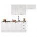 Cozinha Completa Americana 5 Peças sem Vidro Branco - Móveis Henn