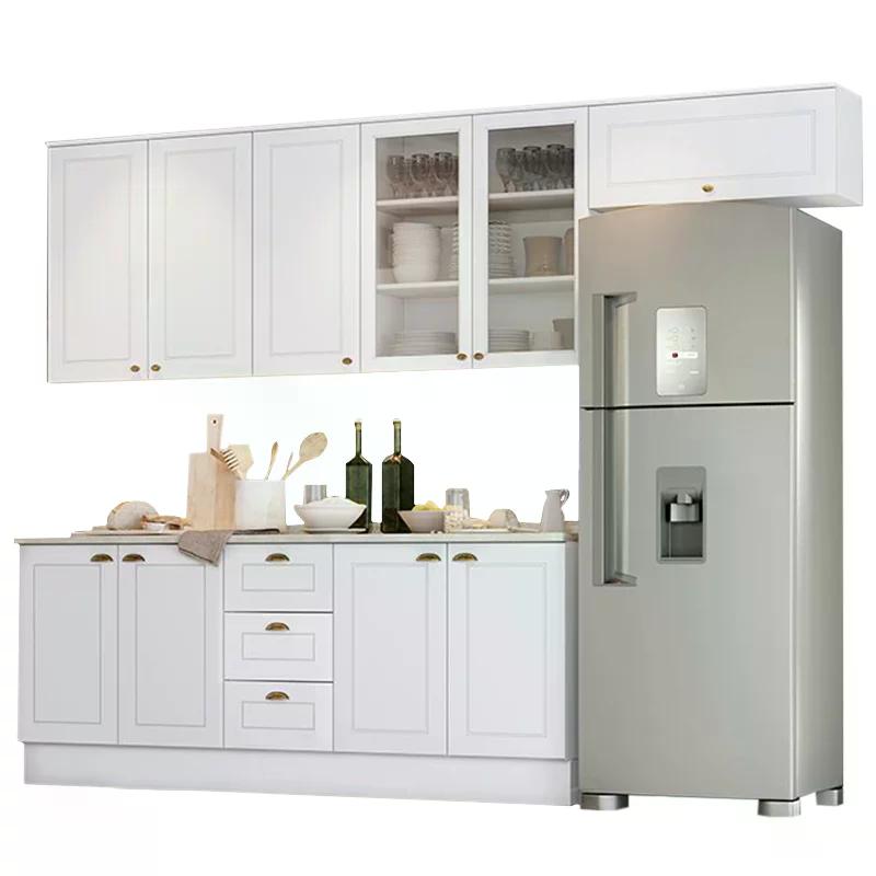 Cozinha Completa Americana 7 Peças Branco - Móveis Henn