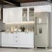 Cozinha Completa Americana 7 Peças Branco - Móveis Henn