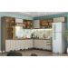 Cozinha Completa de Canto 10 Peças Connect Duna/Cristal com Cristaleira - Móveis Henn