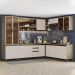 Cozinha Completa de Canto 9 Peças Connect Duna/Cristal com Cristaleira e Aéreo Vidro - Móveis Henn