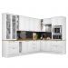 Cozinha Completa de Canto Americana 10 Peças Branco Tampo Nature - Móveis Henn