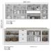 Cozinha Modulada 10 Pecas 240 cm CE792 Americana Branco Calcare Henn