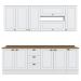 Cozinha Modulada 10 Pecas 240 cm CE792 Americana Branco Nature Henn
