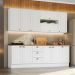 Cozinha Modulada 10 Pecas 240 cm CE792 Americana Branco Nature Henn