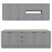 Cozinha Modulada 10 Pecas 240 cm CE792 Americana Cinza Calcare Henn