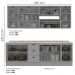 Cozinha Modulada 10 Pecas 240 cm CE792 Americana Cinza Calcare Henn