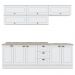 Cozinha Modulada 11 Pecas 240 cm CE381 Americana Branco Calcare Henn