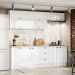 Cozinha Modulada 11 Pecas 240 cm CE381 Americana Branco Calcare Henn