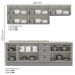 Cozinha Modulada 11 Pecas 240 cm CE381 Americana Cinza Calcare Henn