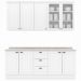 Cozinha Modulada 200 cm CE854 Americana Branco Calcare Henn