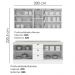 Cozinha Modulada 200 cm CE854 Americana Branco Calcare Henn