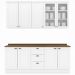 Cozinha Modulada 200 cm CE854 Americana Branco Nature Henn