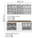 Cozinha Modulada 200 cm CE854 Americana Branco Nature Henn