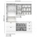 Cozinha Modulada 3 Pecas 192 cm CE759 Americana Branco Calcare Henn