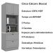 Cozinha Modulada 3 Pecas 192 cm CE759 Americana Cinza Calcare Henn