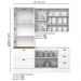 Cozinha Modulada 3 Pecas 192cm CE759 Americana Branco Nature Henn