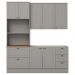 Cozinha Modulada 3 Pecas 192cm CE759 Americana Cinza Nature Henn