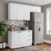 Cozinha Modulada 3P Balcao Sem Tampo 200 cm Americana Branco Henn