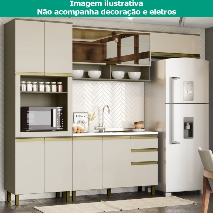 Jogo De Armários Para Cozinha MDF Modulada Henn - Móveis Leartam 3619 - Jogo  De Armários Para Cozinha MDF Modulada Henn - Móveis Leartam - Henn