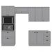 Cozinha Modulada 4 Pecas 272 cm CE373 Americana Cinza Calcare Henn