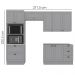 Cozinha Modulada 4 Pecas 272 cm CE373 Americana Cinza Calcare Henn