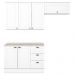 Cozinha Modulada 4P Balcao Tampo 200 cm Americana Branco Calcare Henn