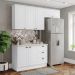 Cozinha Modulada 4P Balcao Tampo 200 cm Americana Branco Calcare Henn