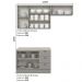 Cozinha Modulada 4P Balcao Tampo 200 cm Americana Cinza Calcare Henn