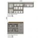 Cozinha Modulada 4P Balcao Tampo 200cm Americana Cinza Nature Henn
