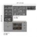 Cozinha Modulada 5 Pecas 272 cm CE171 Americana Cinza Calcare Henn